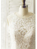 Vintage Lace Tulle Mermaid Wedding Dress With Champagne Lining